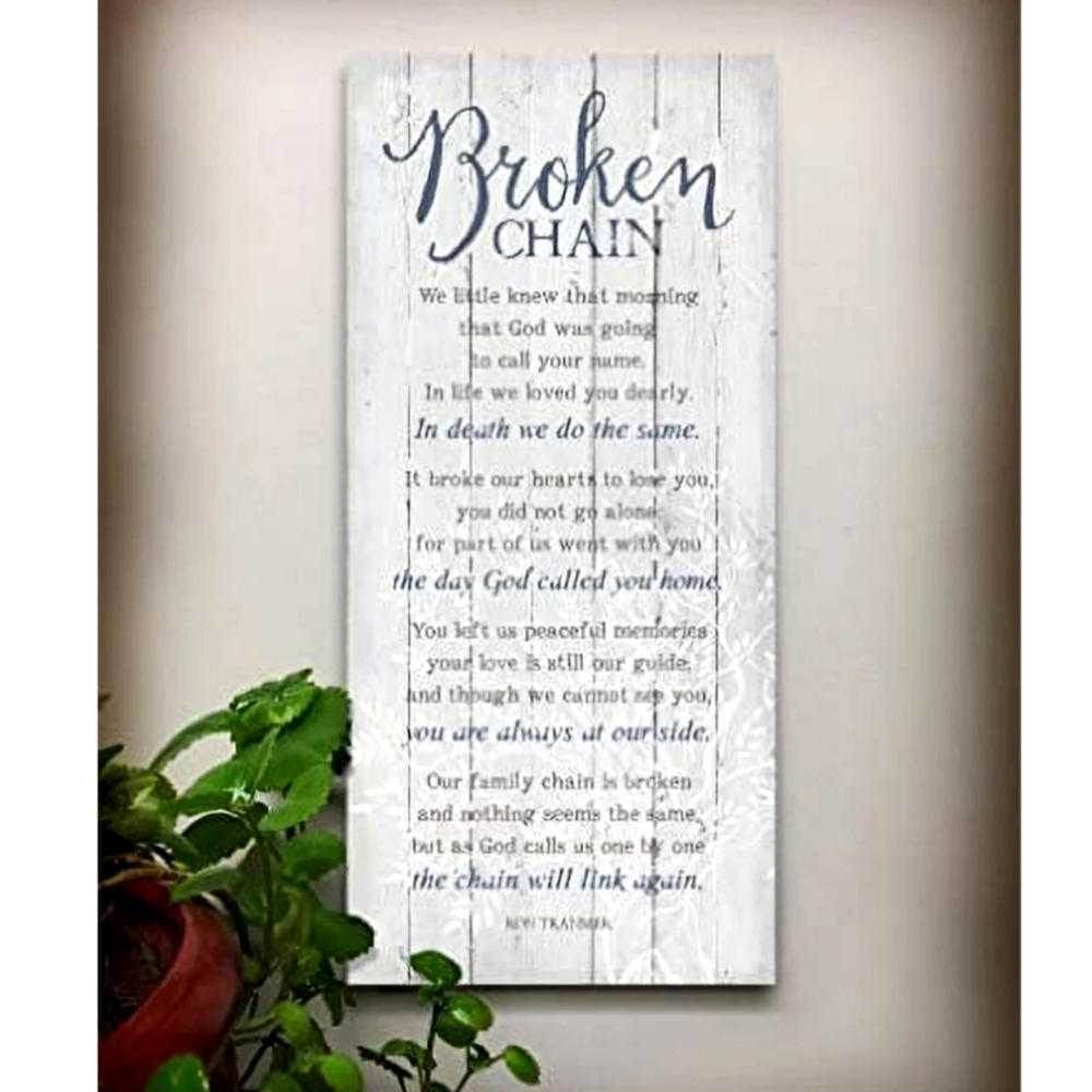 RON TRANMER BROKEN CHAIN PLAQUE